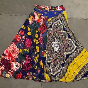 Anthropologie floral midi skirt